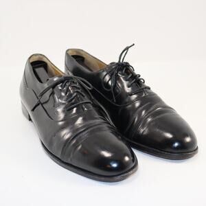 Bally Black Leather Cap Toe Oxford Shoes Men’s 9.5D Classic Dress